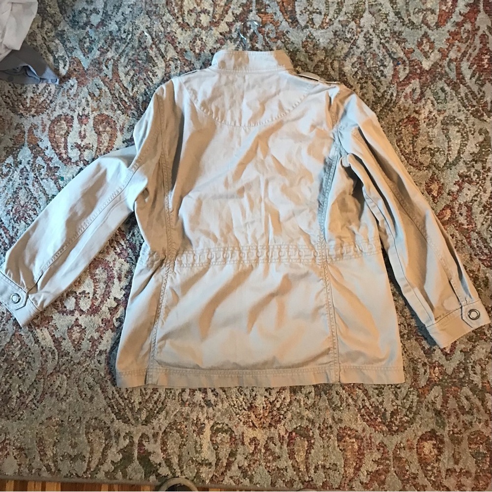 Liz Claiborne Tan Denim Canvas Size XL Coat - Picture 2 of 4